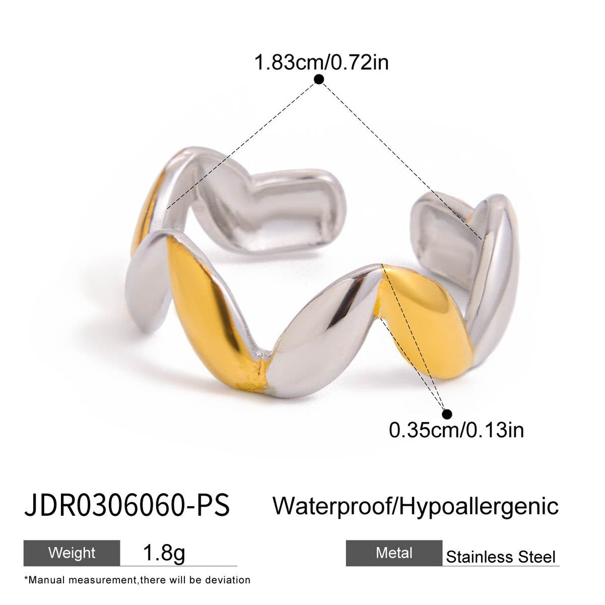 Two tones wave rings