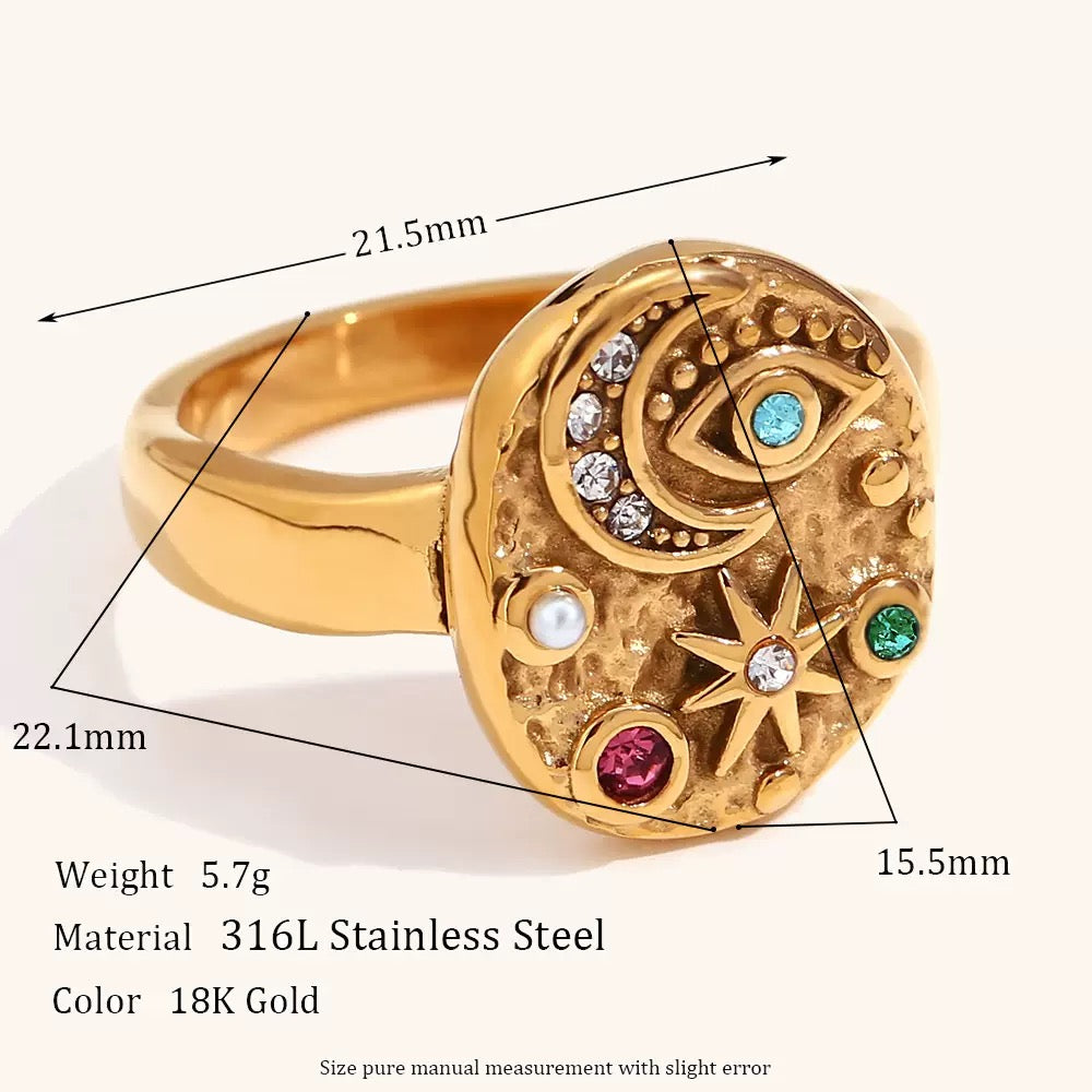 Starry moon night necklace