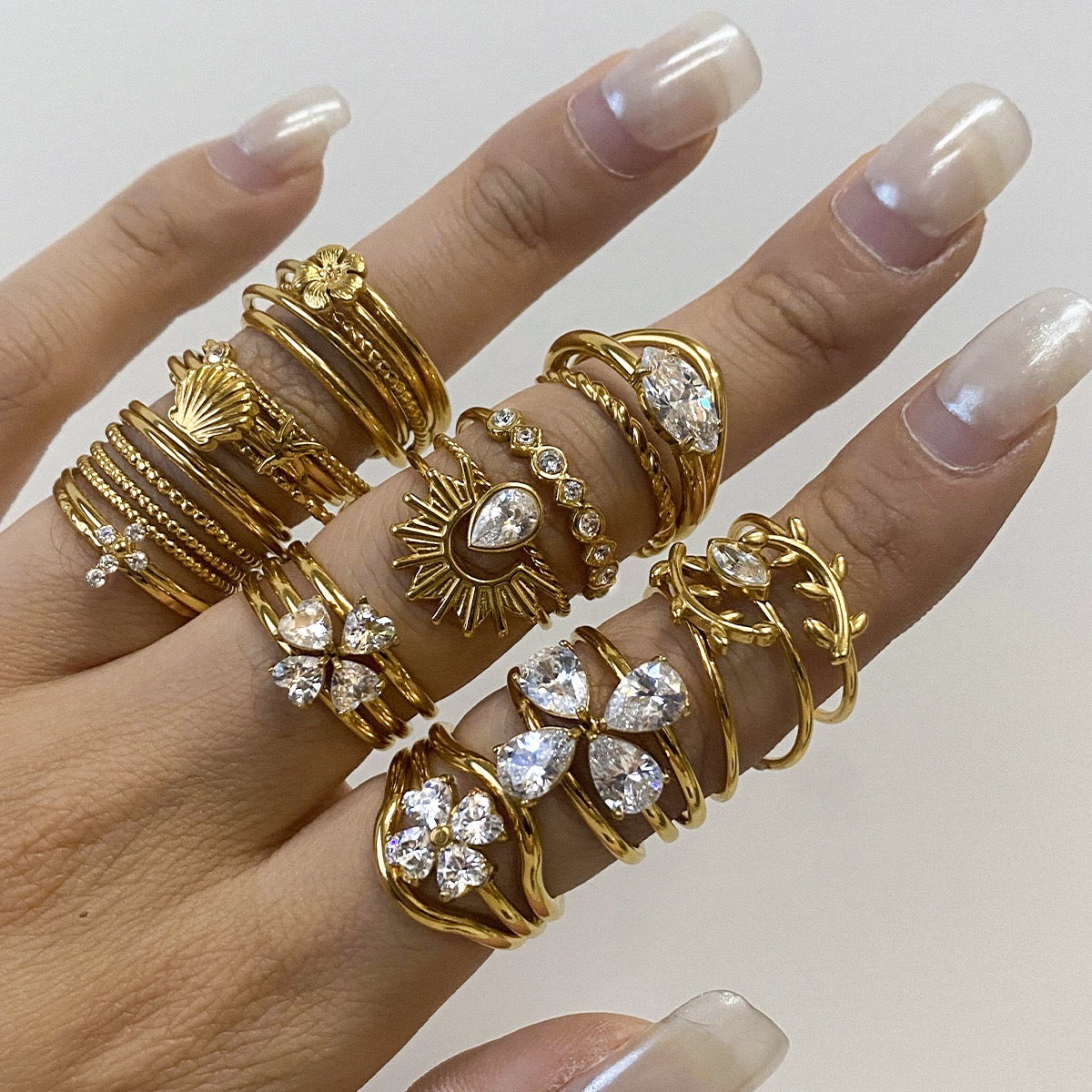 Stacking three rings set