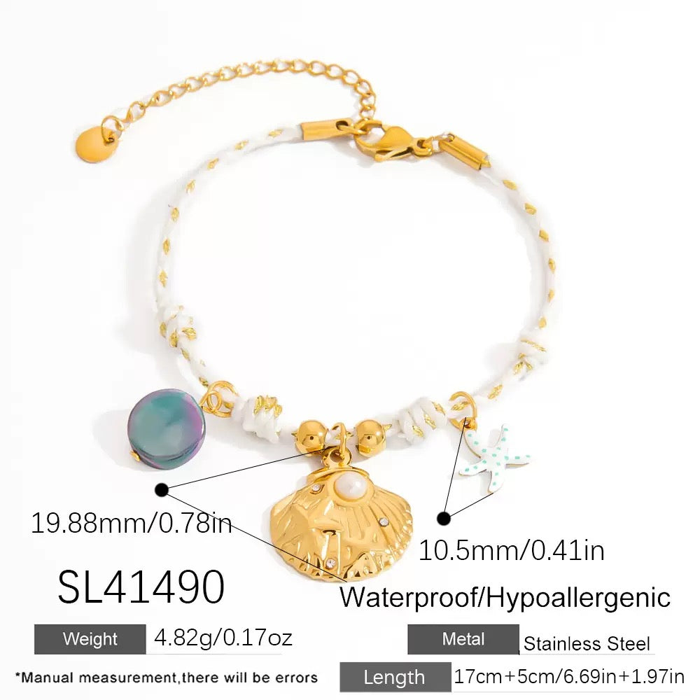 Braid charm bracelets