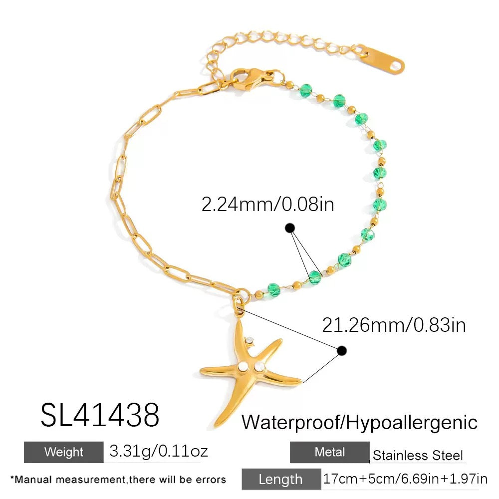 Ocean dainty charm bracelet