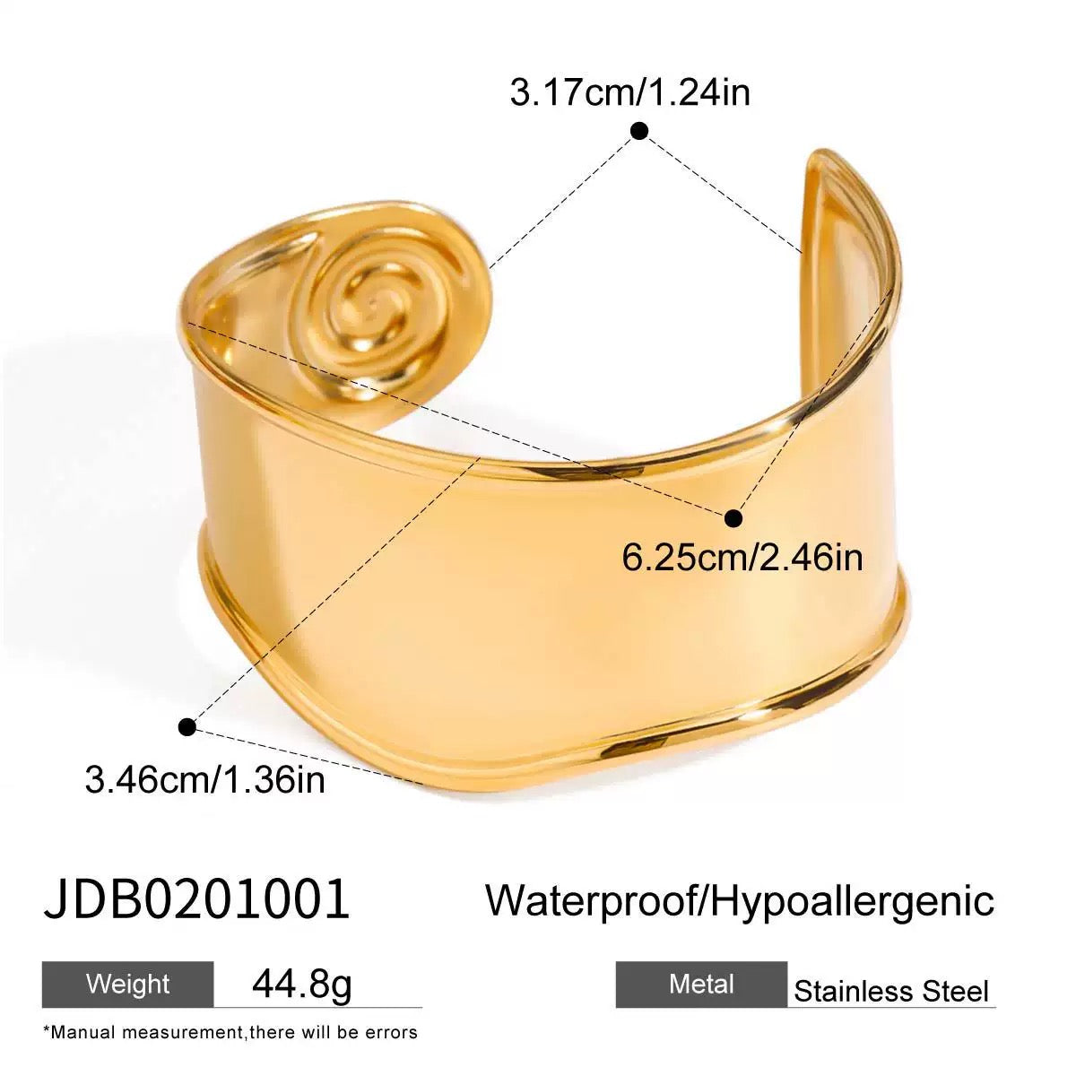 Swirl statement bangle