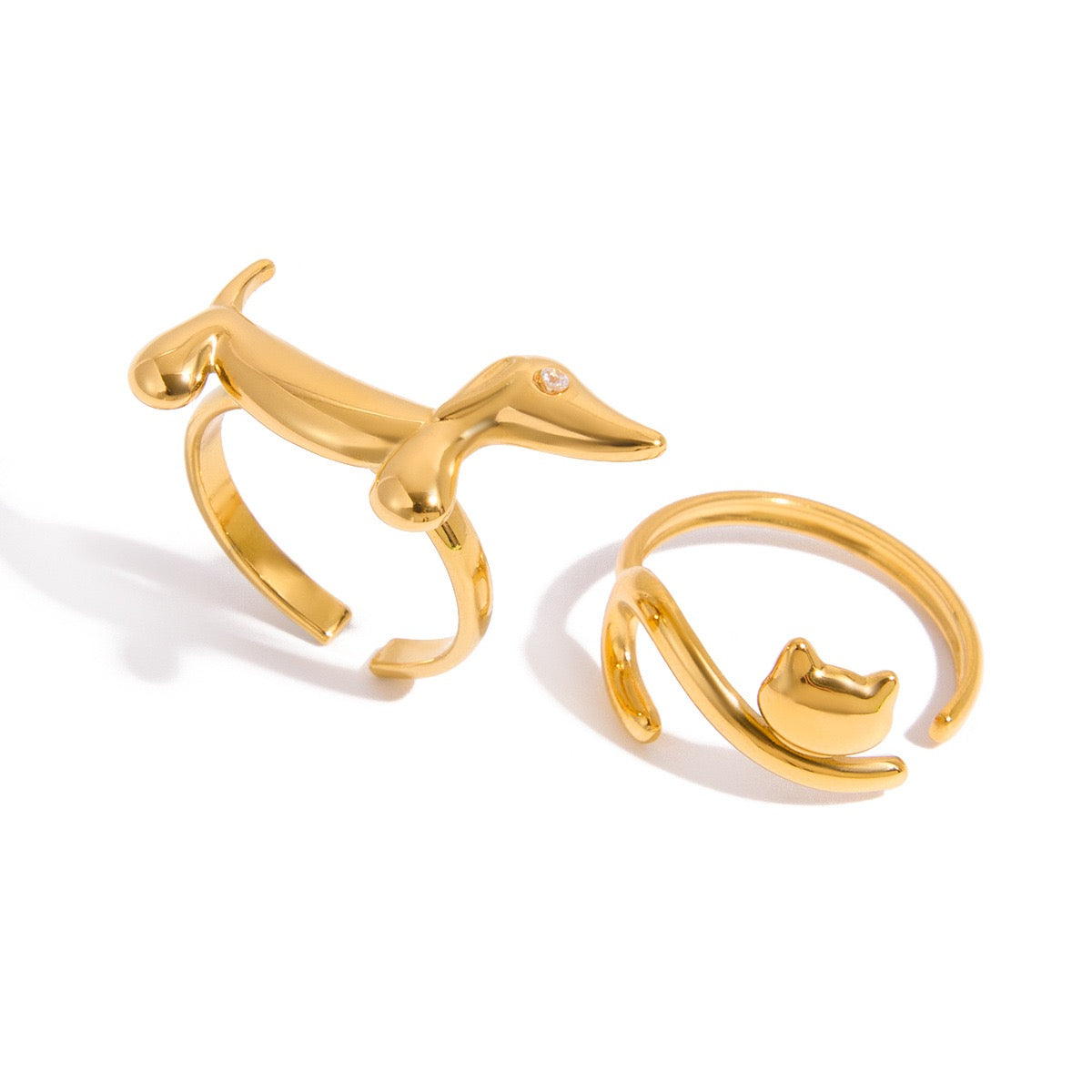 My lovely Cat and dog rings
