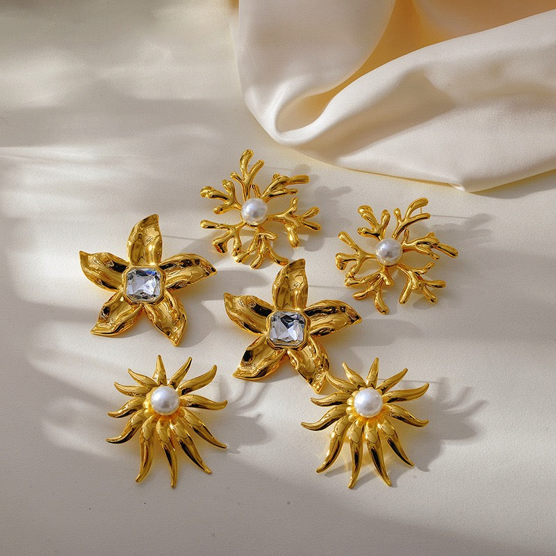 Island coral summer earrings