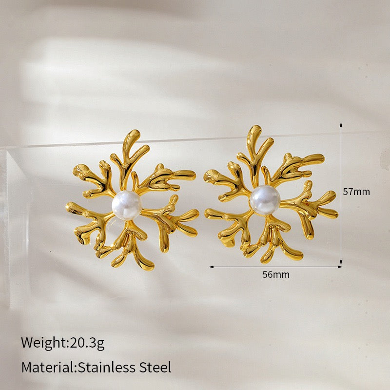 Island coral summer earrings