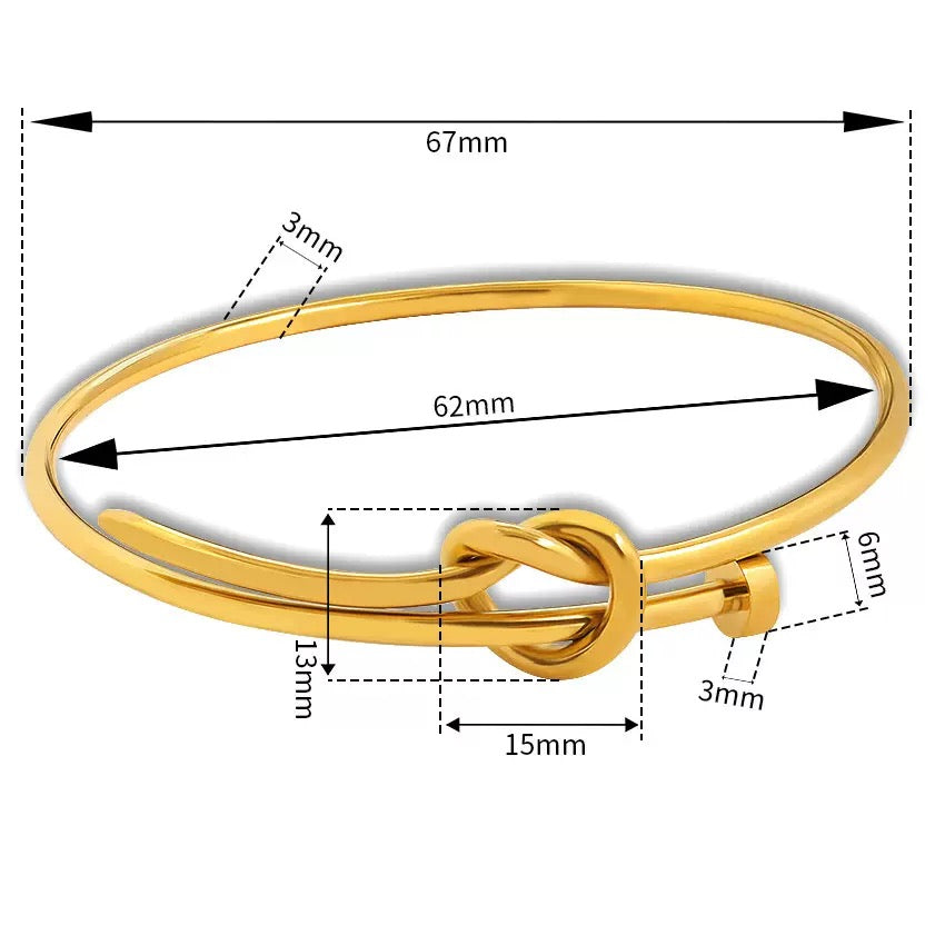 Tangled nail bangle