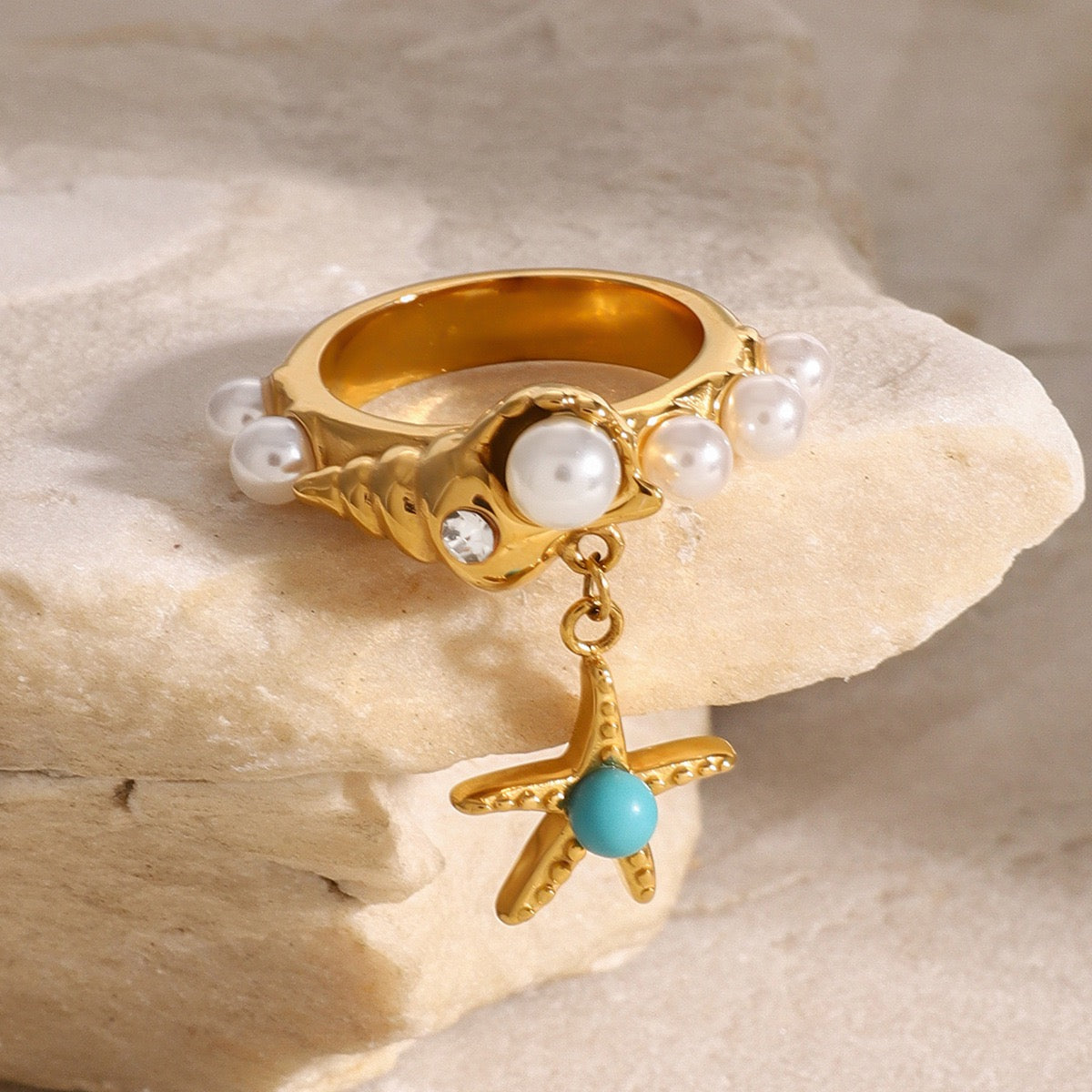 Ficia Blue starfish rings