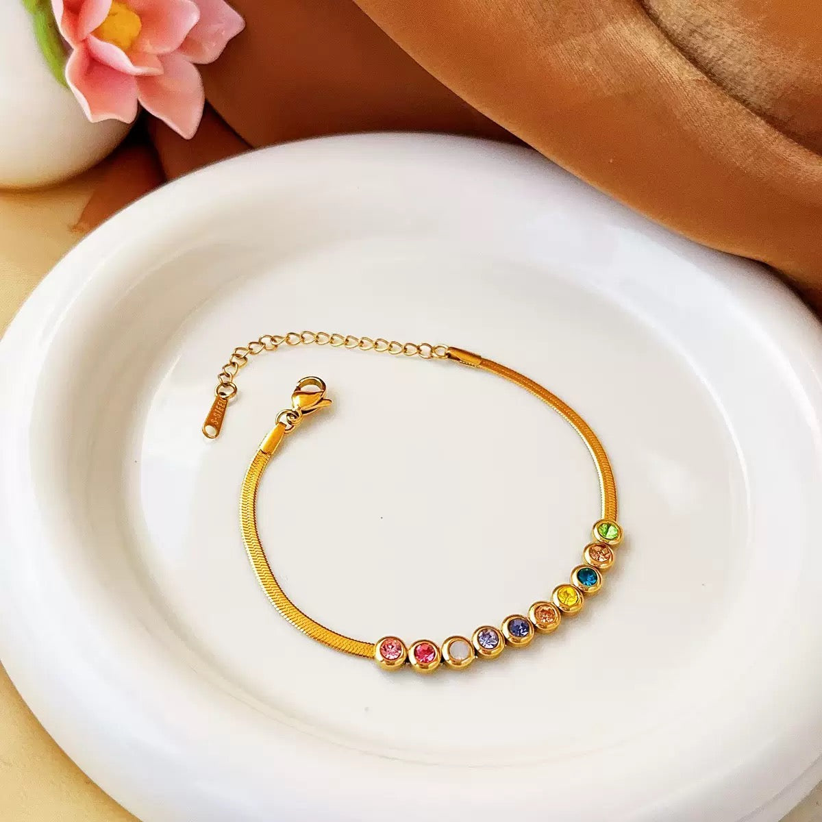 Norman zircon stone bracelet