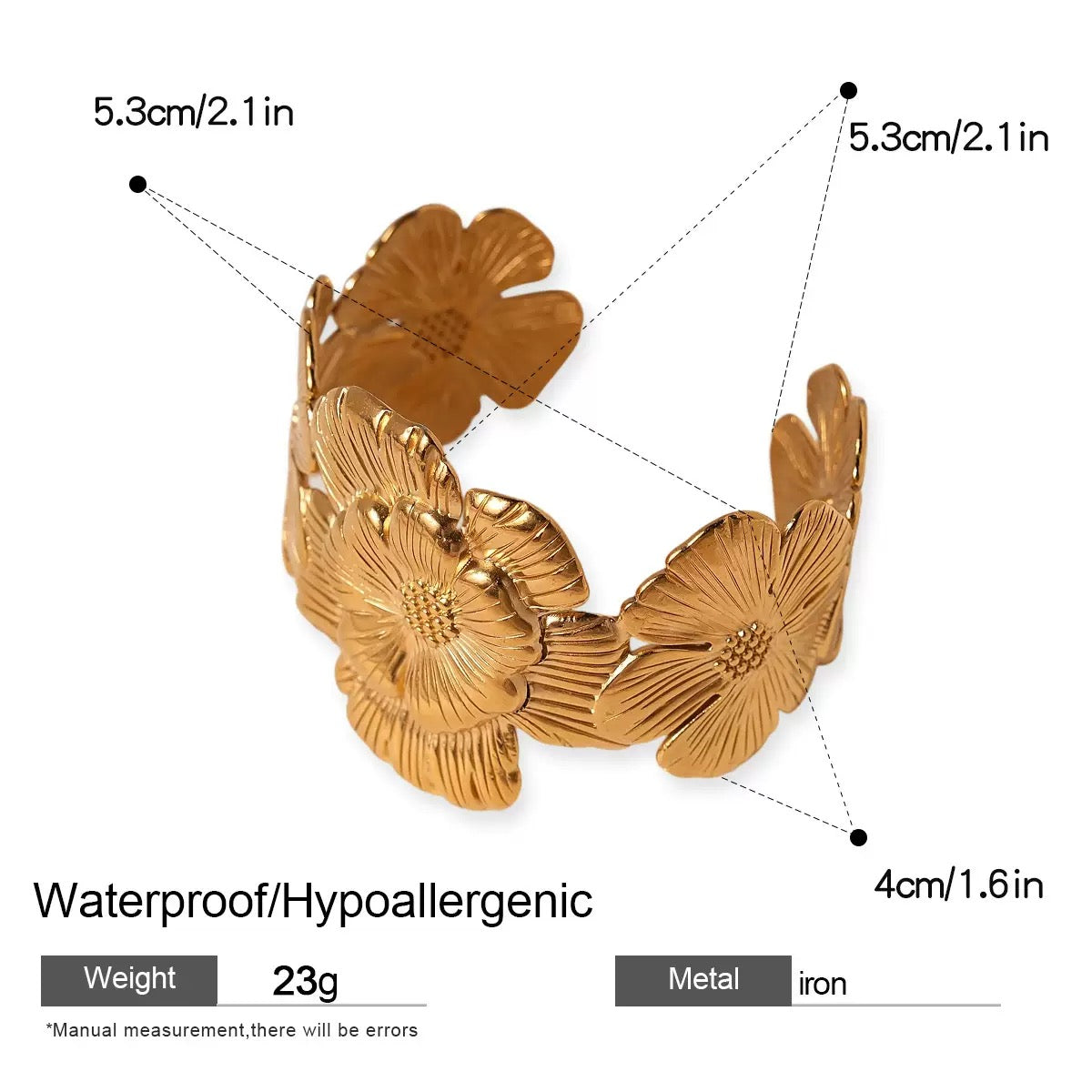 Angelina Summer flower bangle