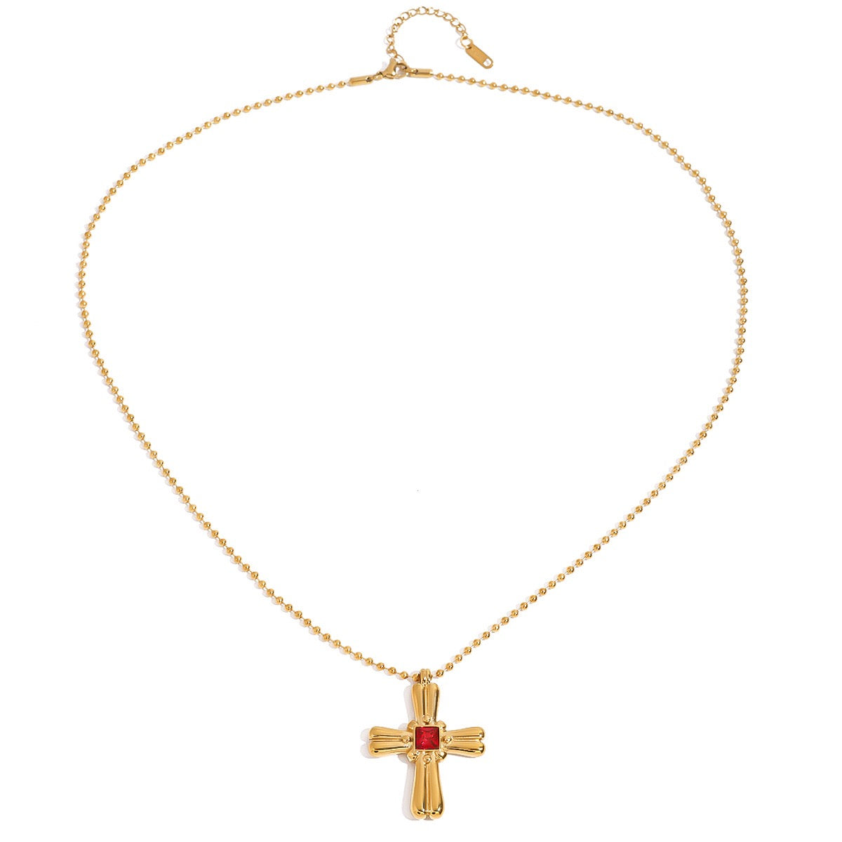 Red cross necklace