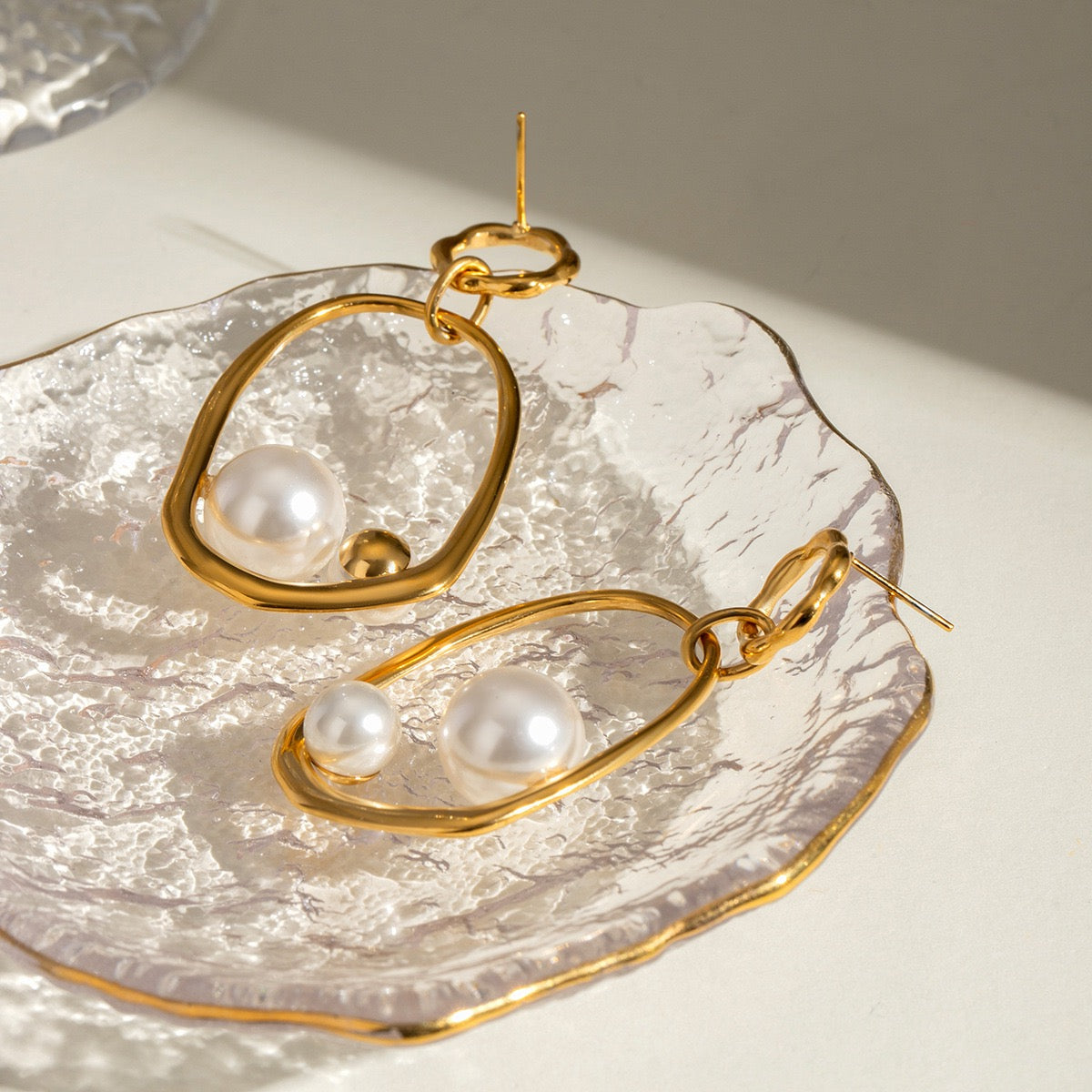 Pearly gate earrings