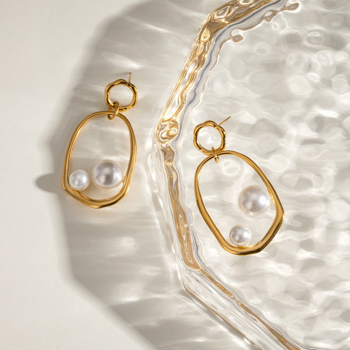 Pearly gate earrings