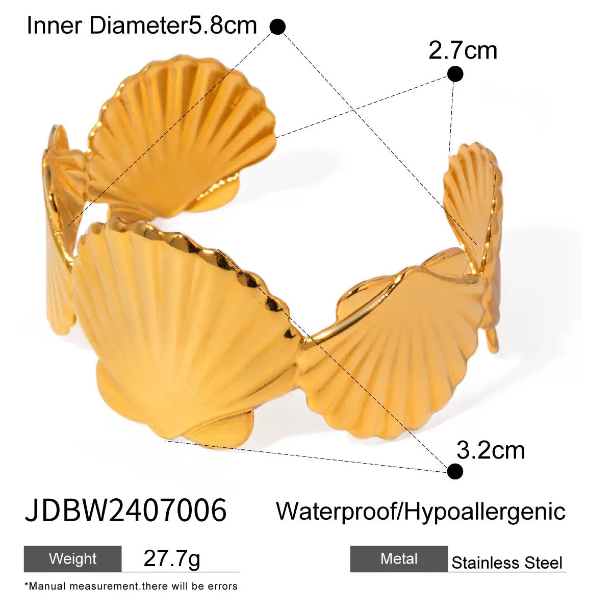 Bondi Elsa seashell bangle