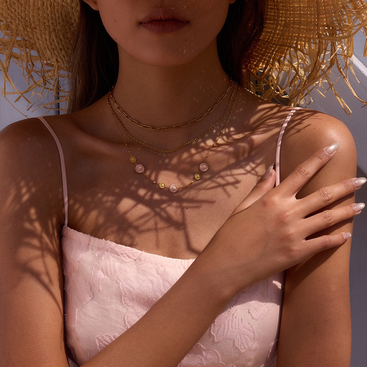 Pink Daisy necklace