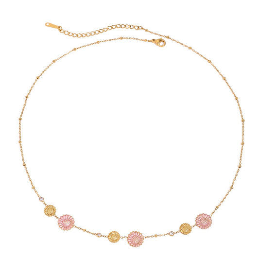 Pink Daisy necklace