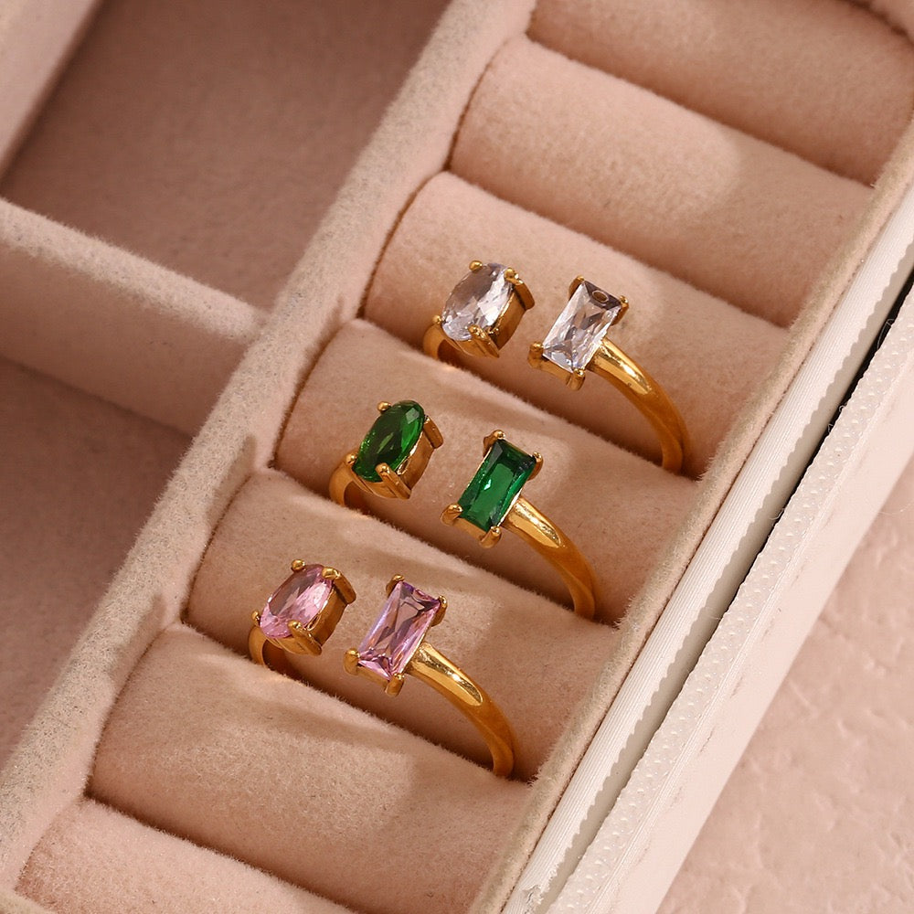 Double stone rings