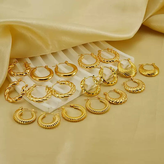 Pointy lava heart hoops