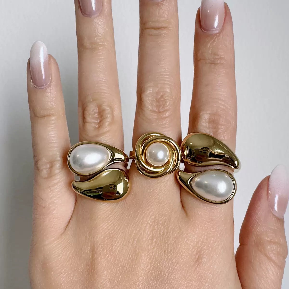 Bulky Belle cross over rings