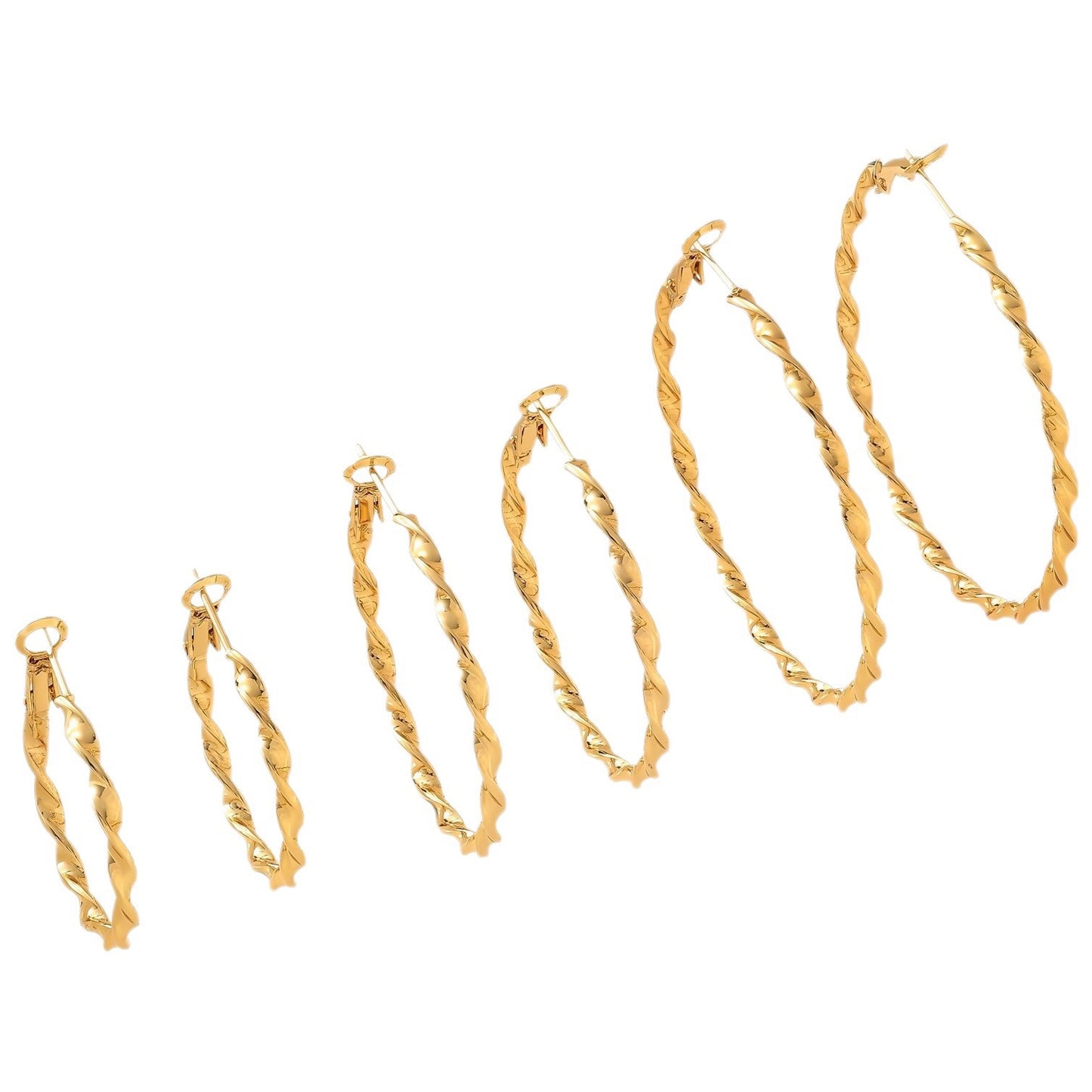 Brad twisted hoops earrings