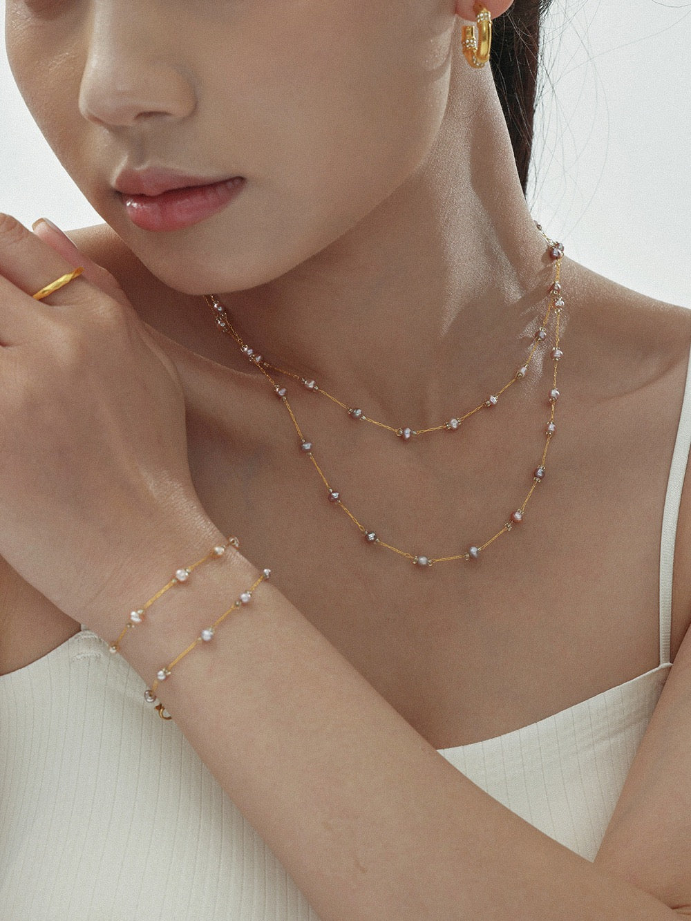 Dainty freshwater Pearls set