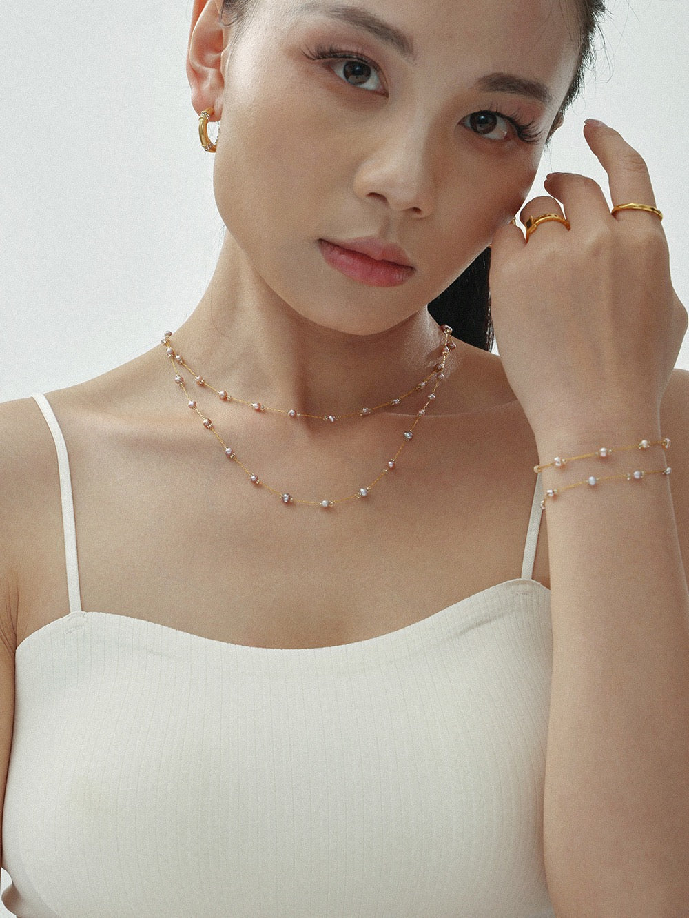 Dainty freshwater Pearls set