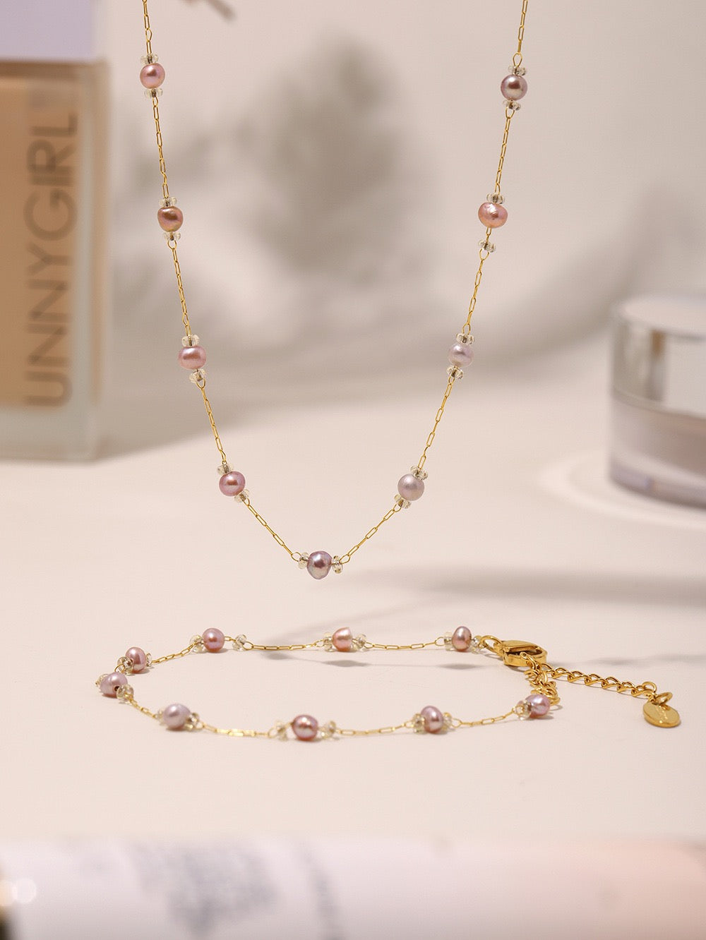 Dainty freshwater Pearls set