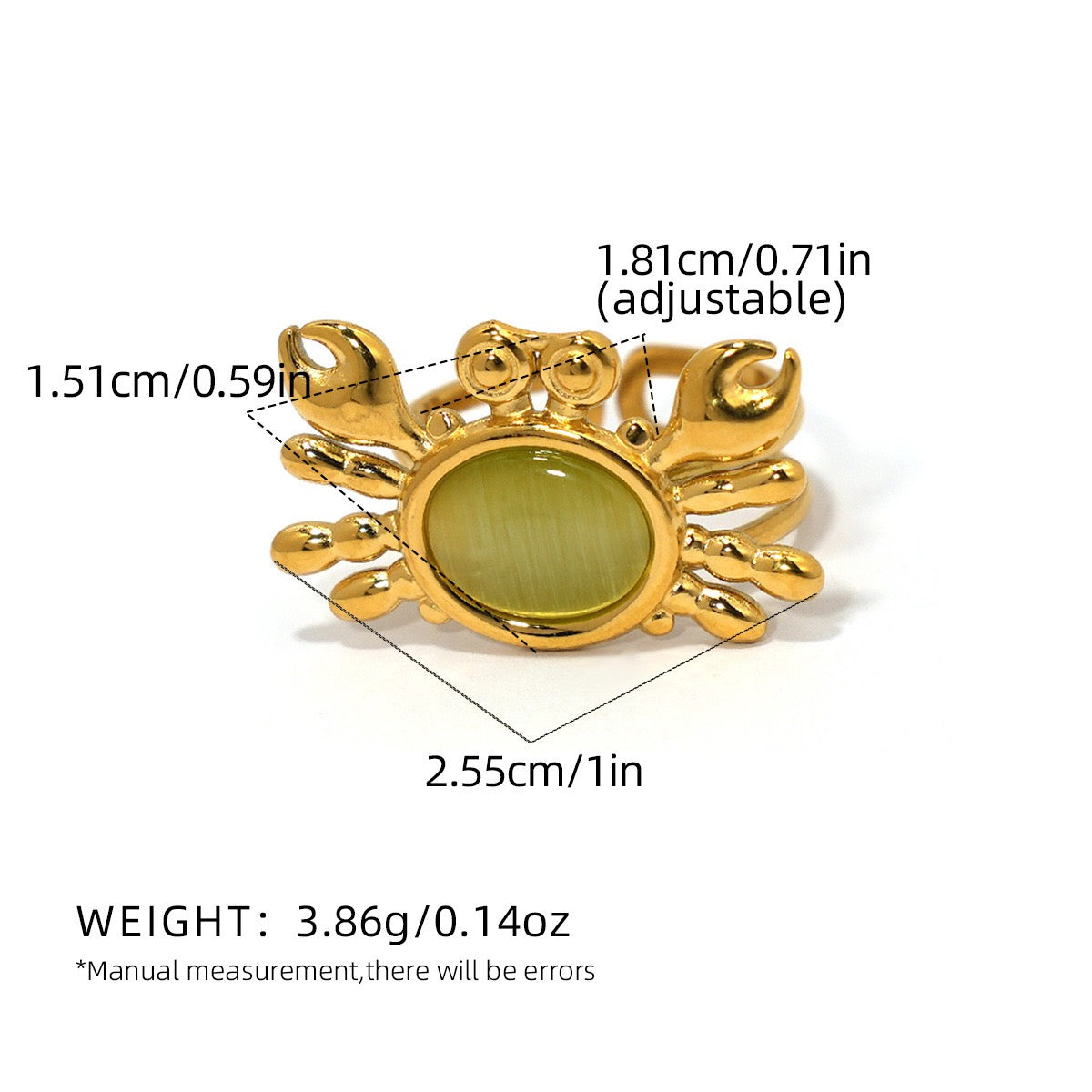 Cute crab ring