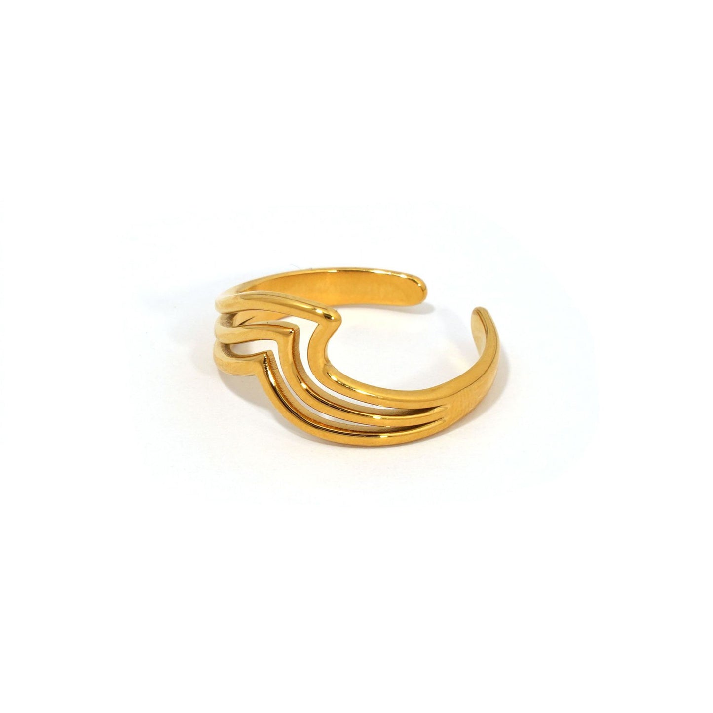 Surfing wave ring