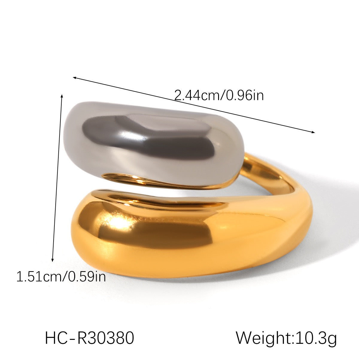 White mother of pearl statement rings