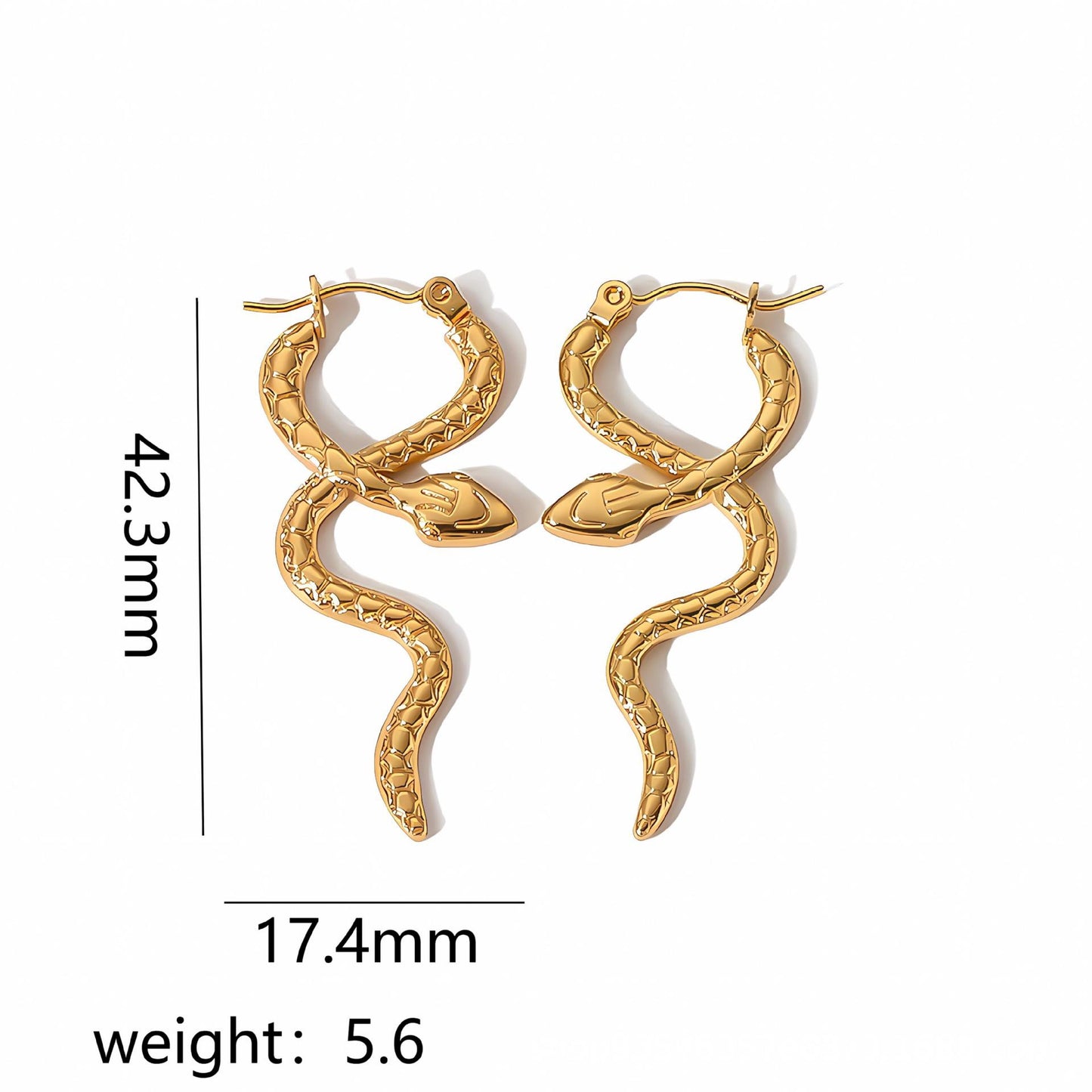Snake hoop earrings