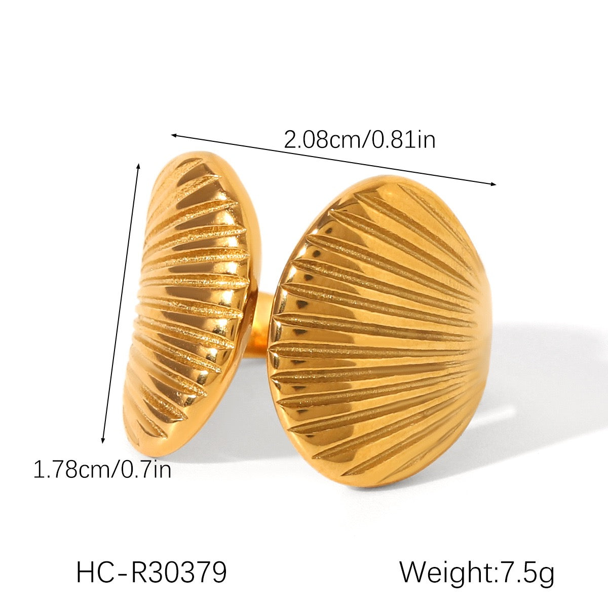 White mother of pearl statement rings