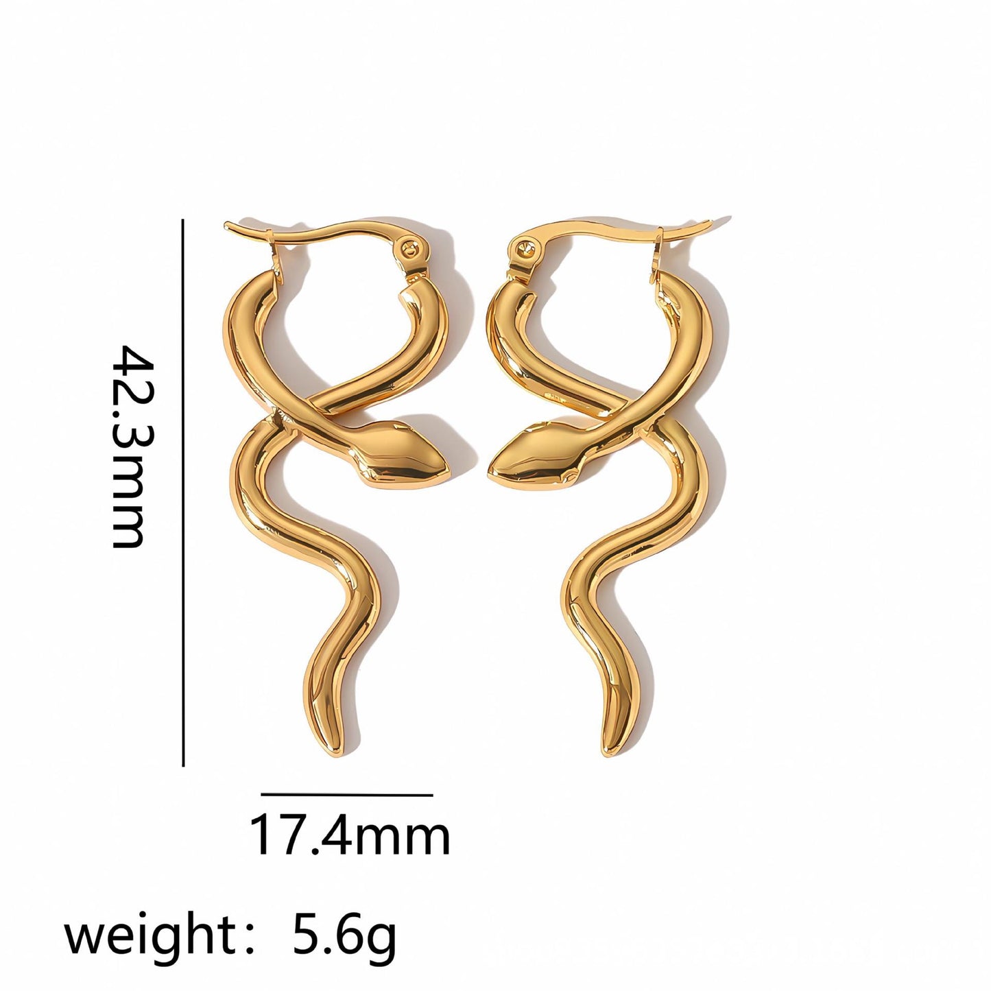 Snake hoop earrings