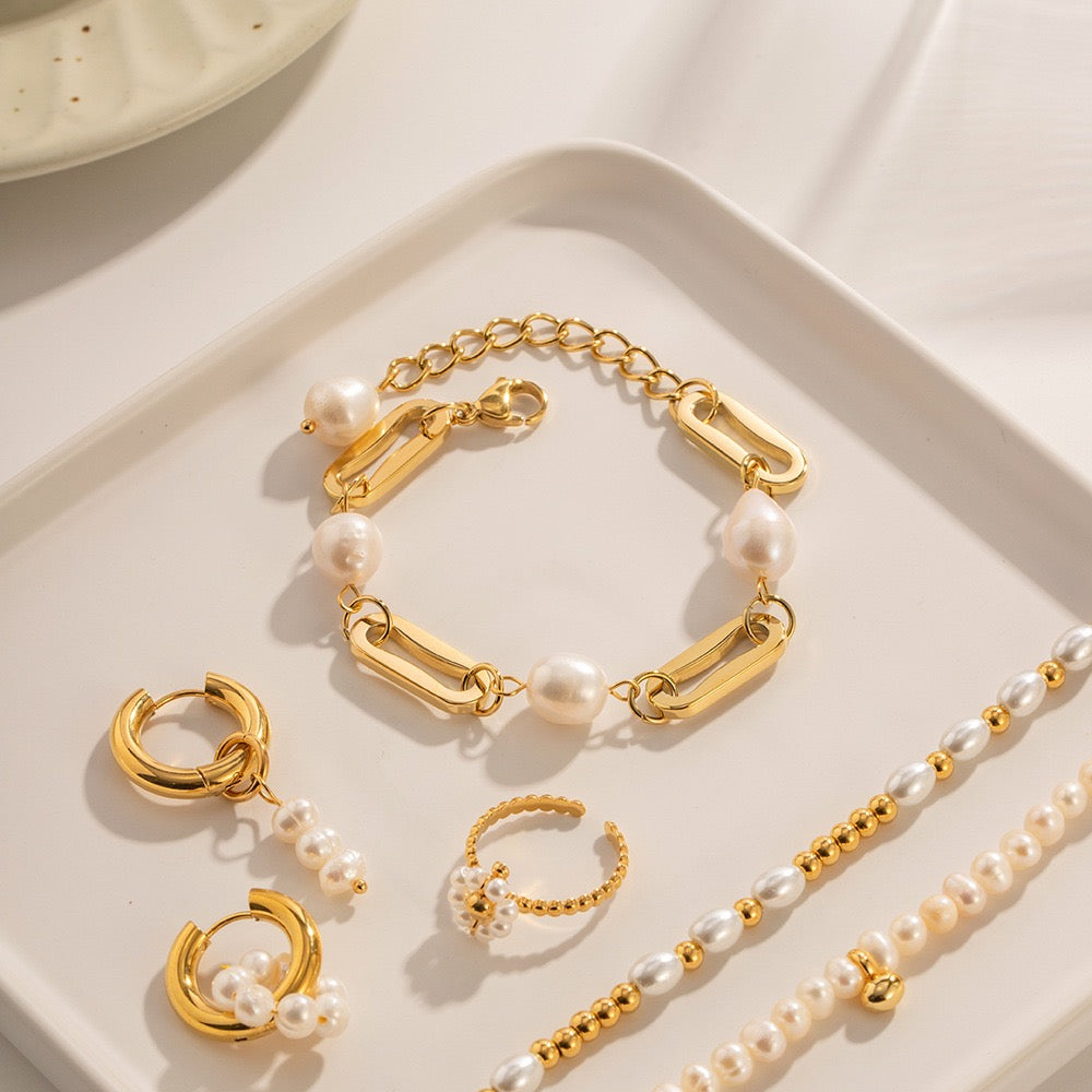 Boone Favorite freshwater pearls chain bracelet