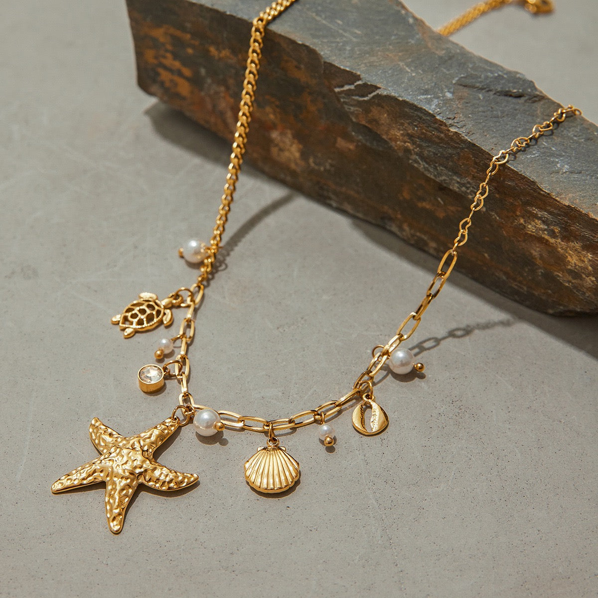Starfish charm necklace
