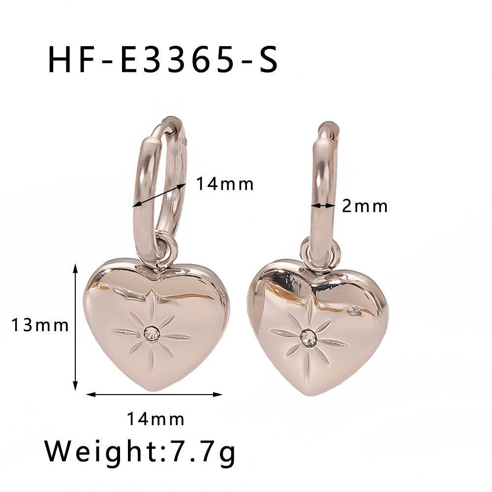Cura heart hoop earrings