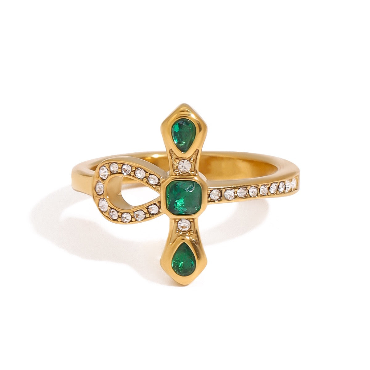 Green cross rings