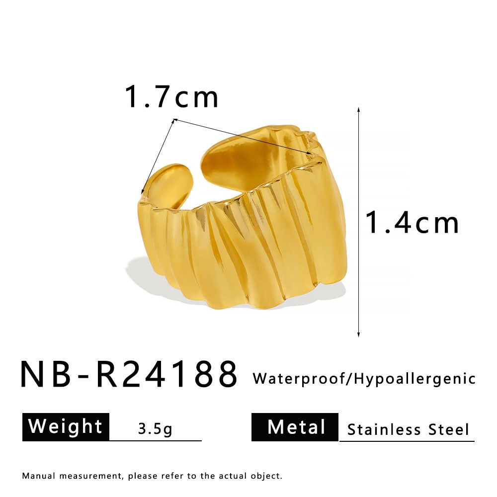 Golden wrinkle ring