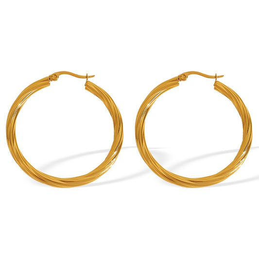 Buton twilly hoops earrings