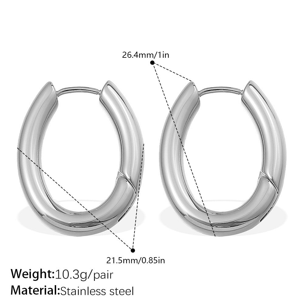 Boron hoops earrings