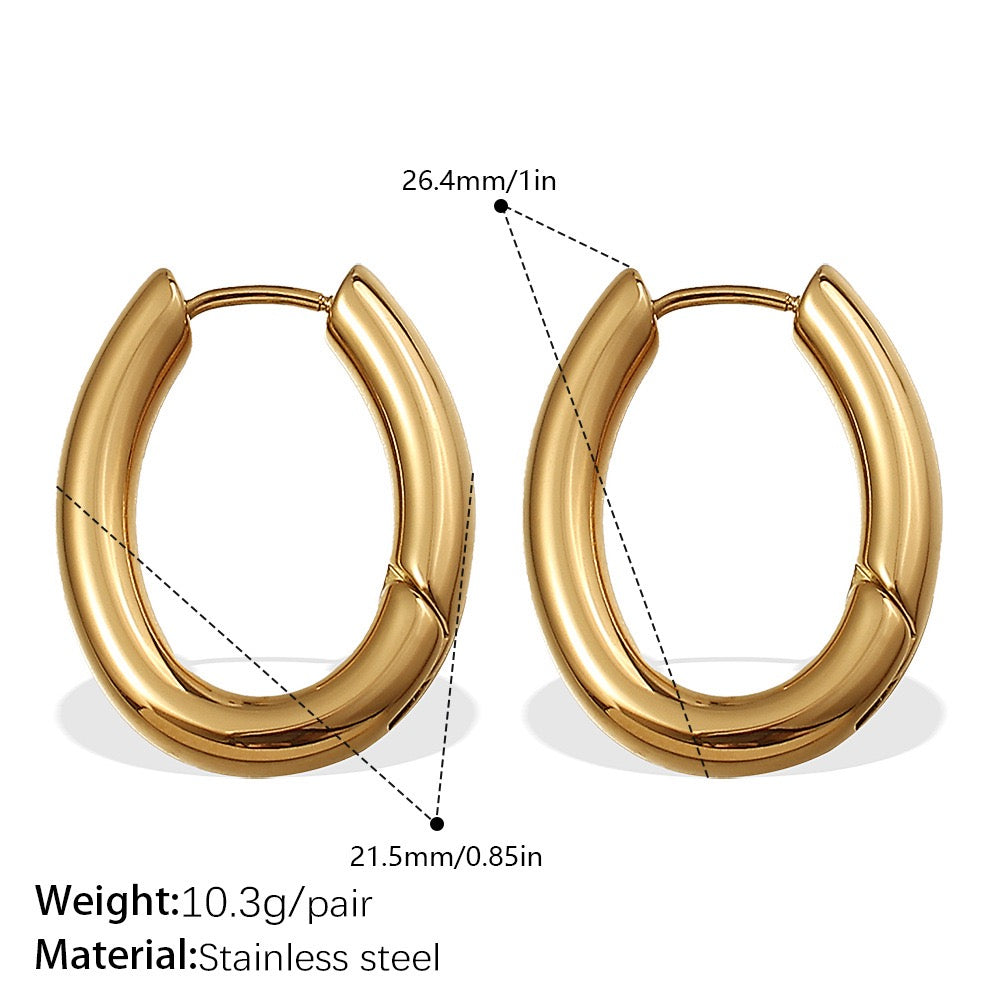 Boron hoops earrings