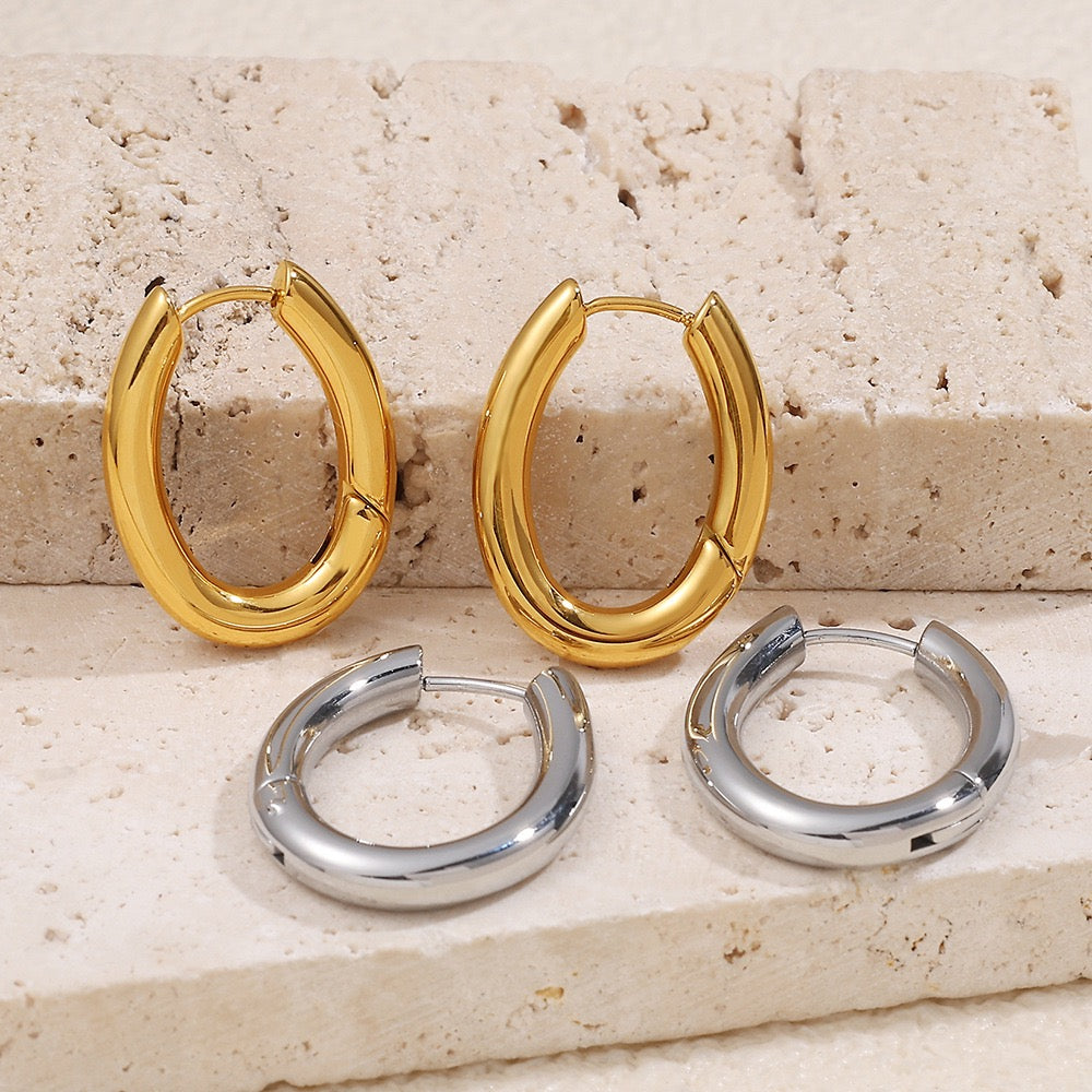 Boron hoops earrings