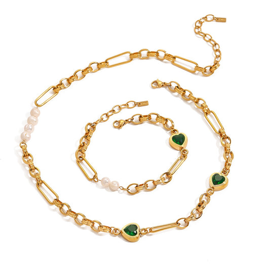 Green heart chain set