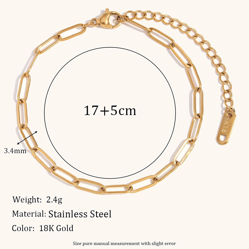 Dainty golden chain bracelets