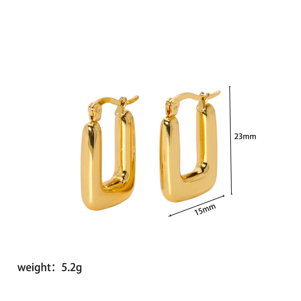 Daran square hoops earrings