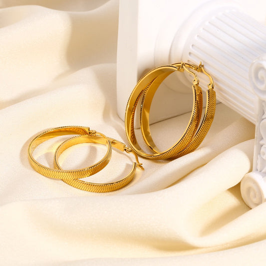 British classic big hoops earrings