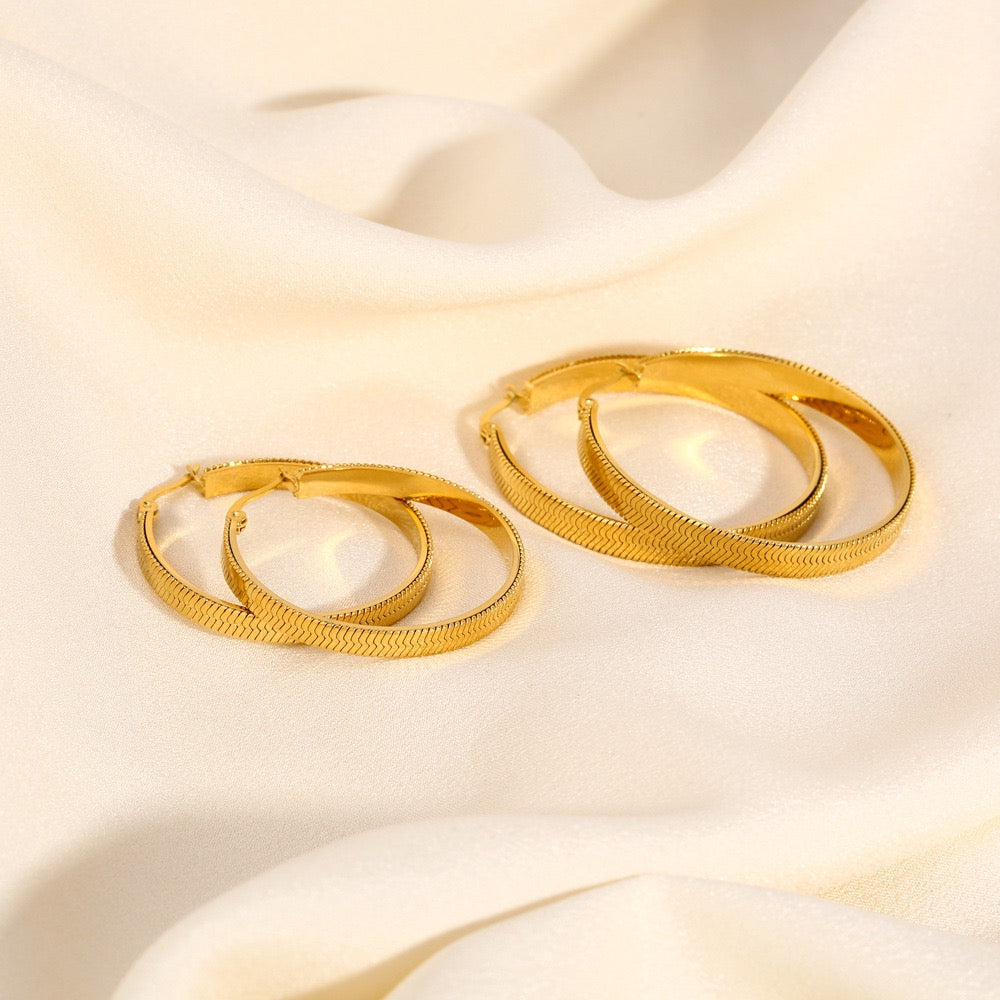 British classic big hoops earrings