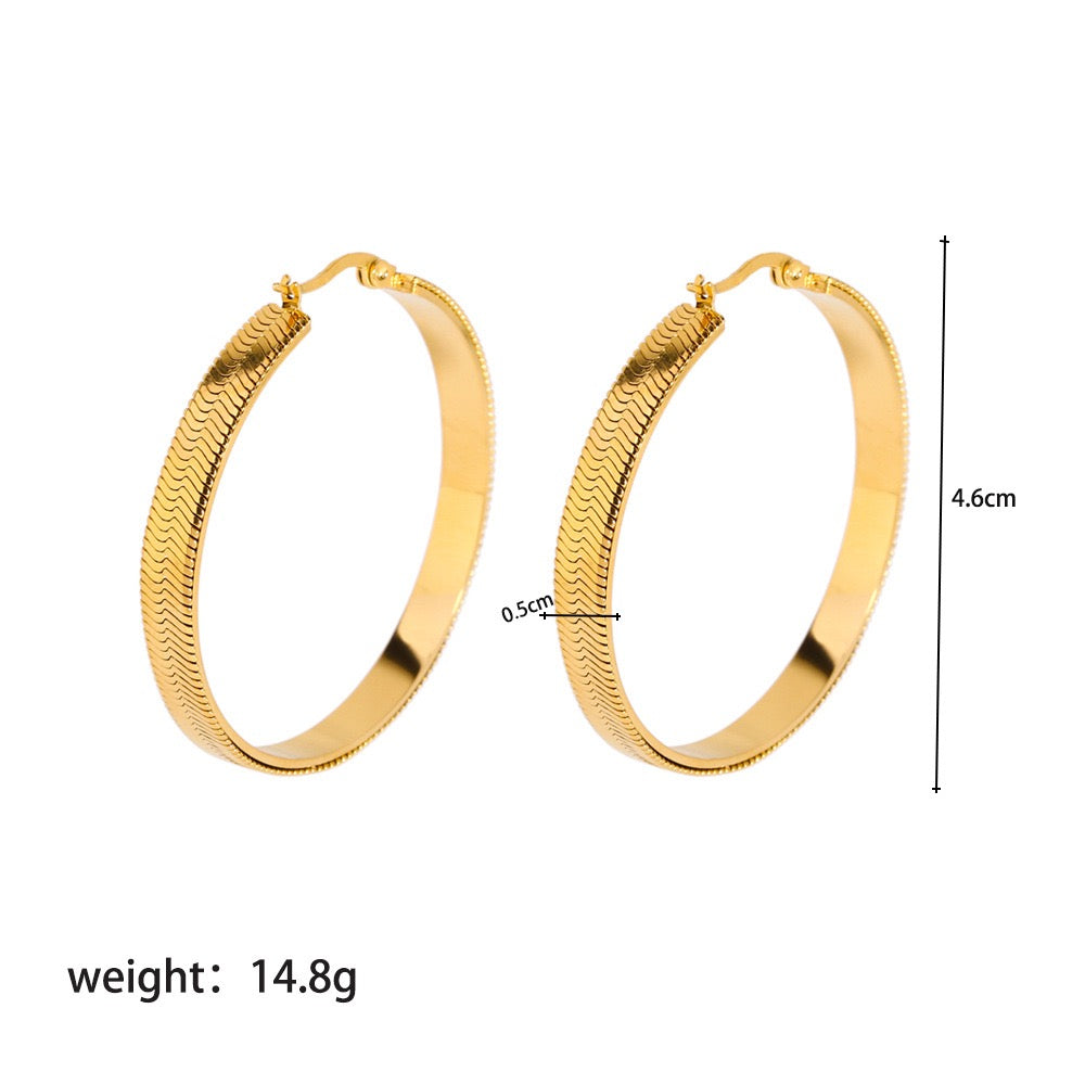 British classic big hoops earrings