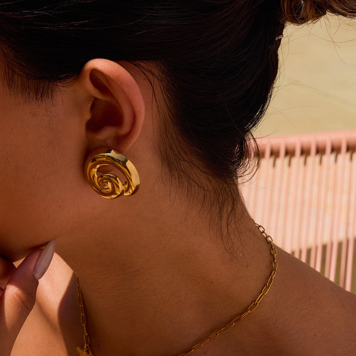 Vintage swirl earrings