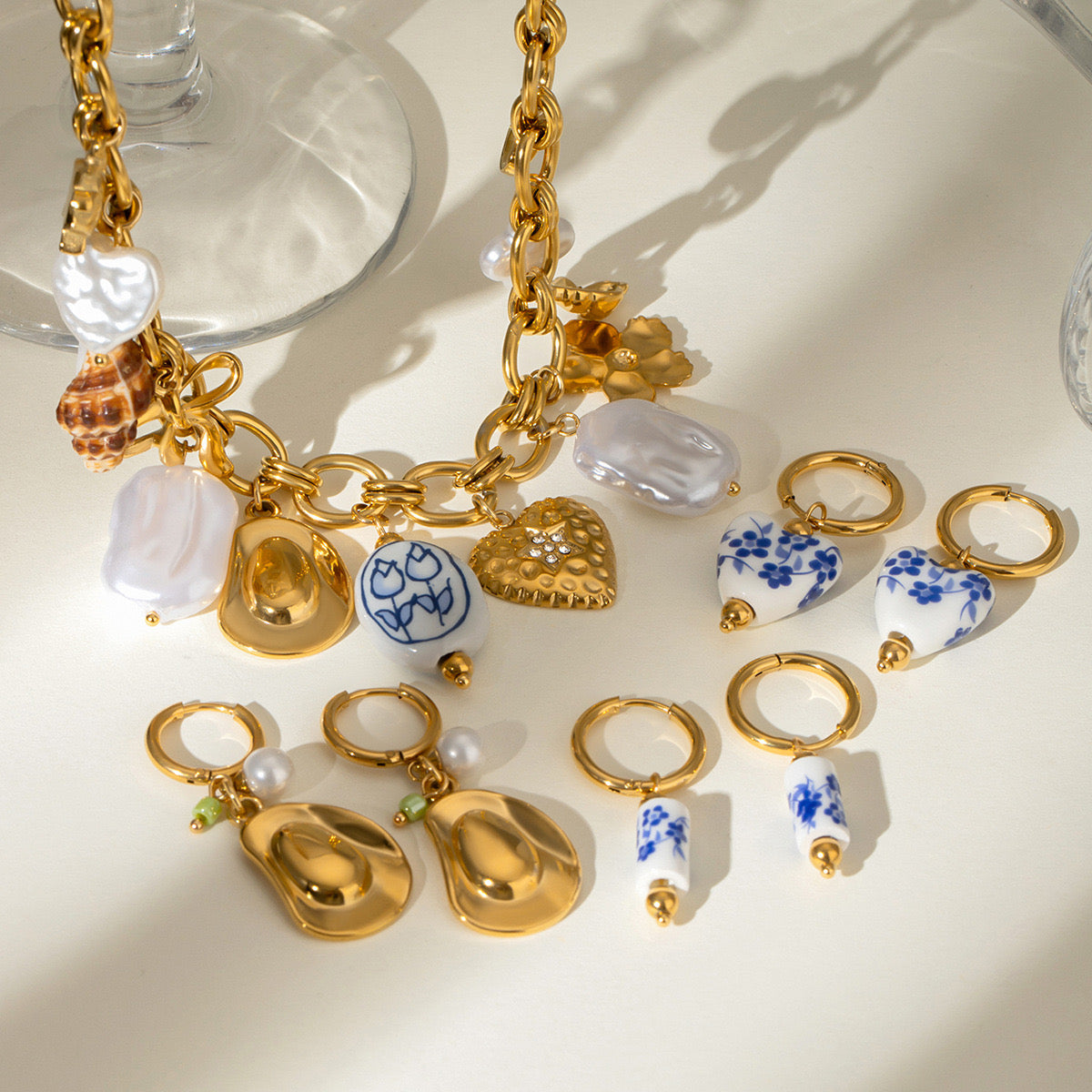 Aisha bondi blue summer charm necklace