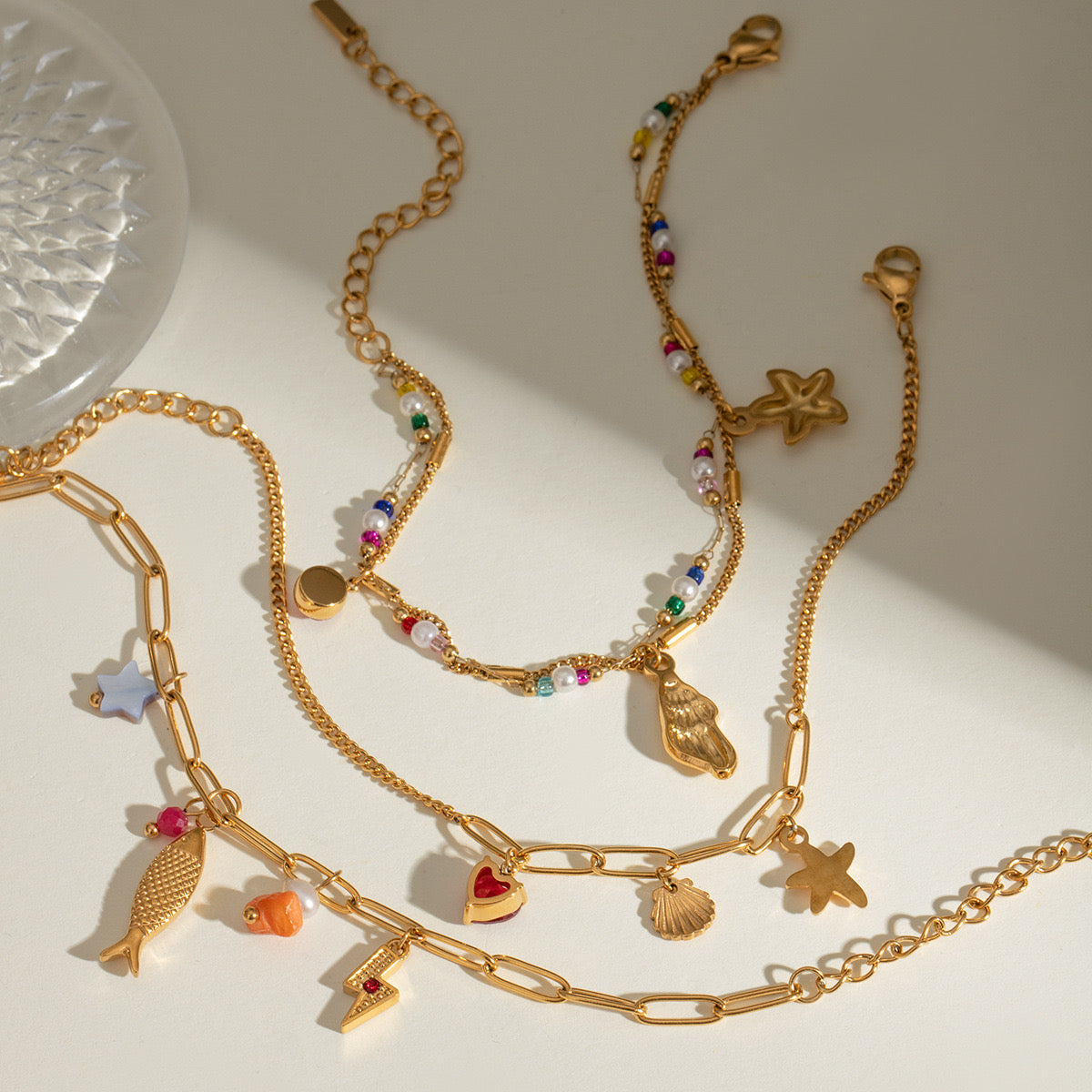 Anny Bondi rainbow charm bracelets collections